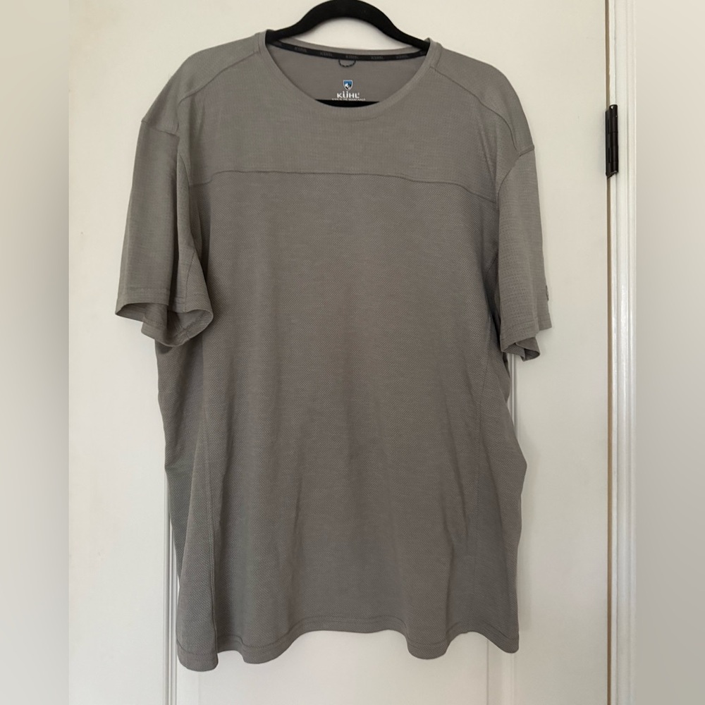 Kuhl Men’s Short Sleeve Crew T-Shirt Light Gray XXL Outdoor Hiking Wicking